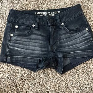 Black American Eagle Jean Shorts